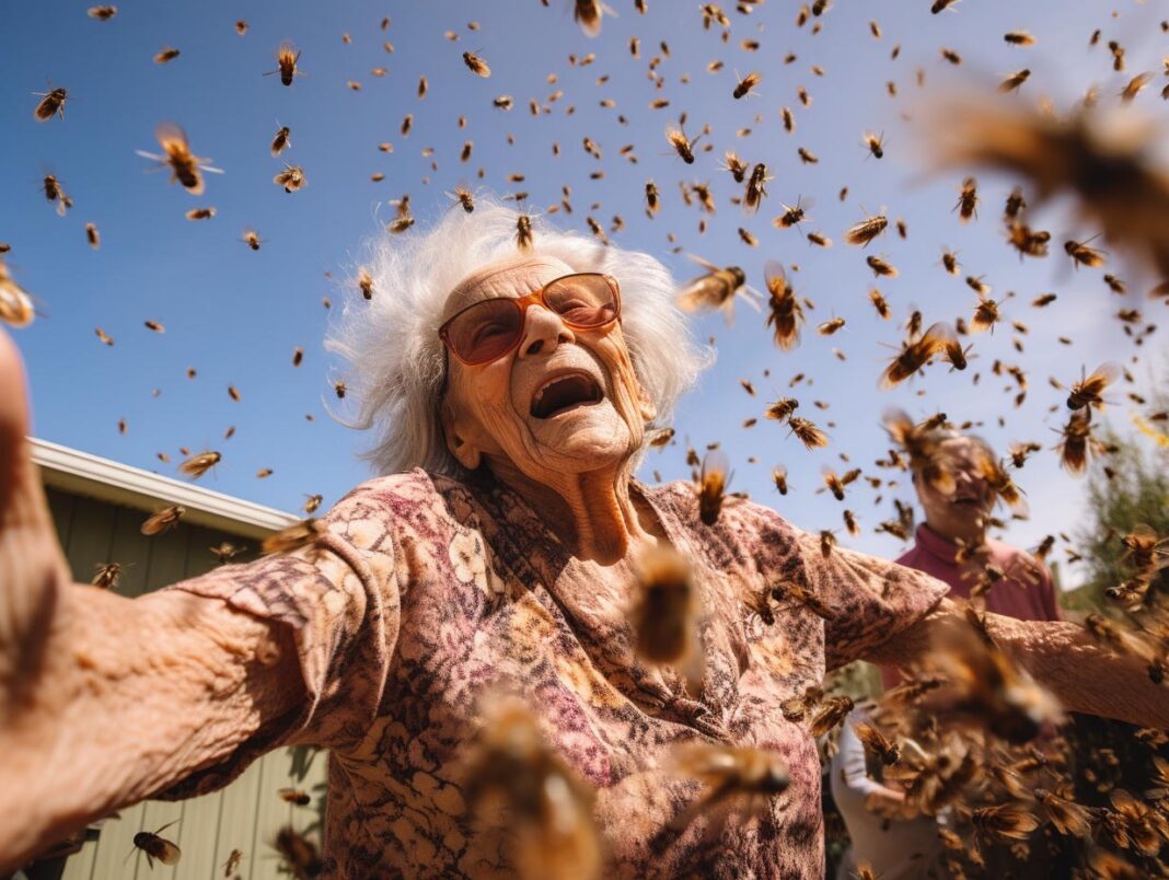 John Wayne: A Rough and Tumble Encounter with a Brigade of Bees—Elderly Dame Gets the Raw End of the Deal