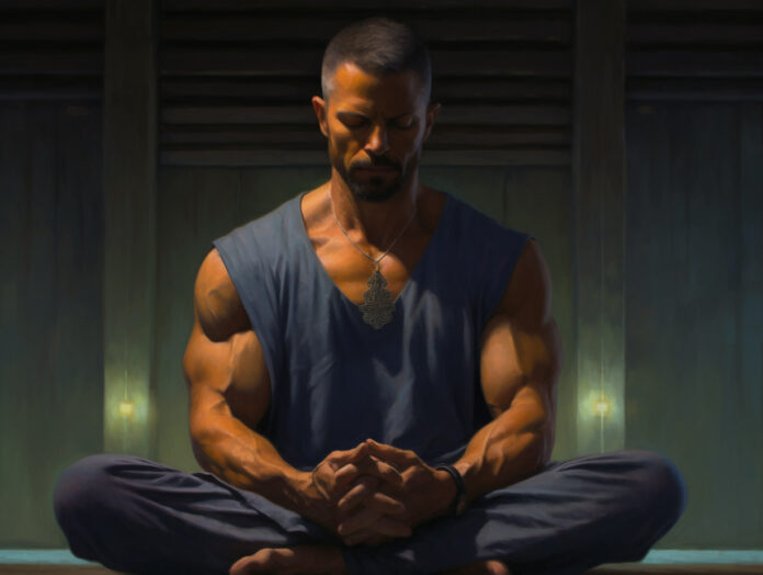 meditating man