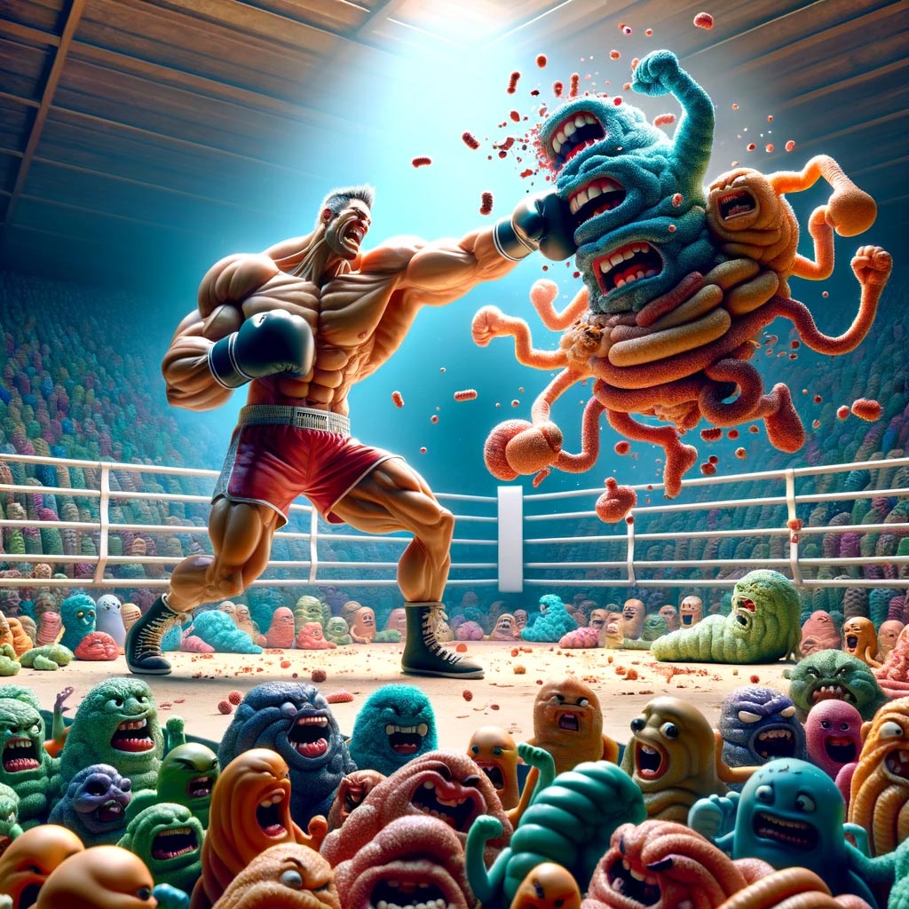 Knockout punch to stress, powered by gut resilience!