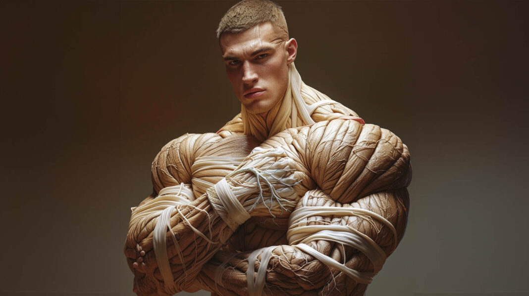 shredded man main A super shredded man.