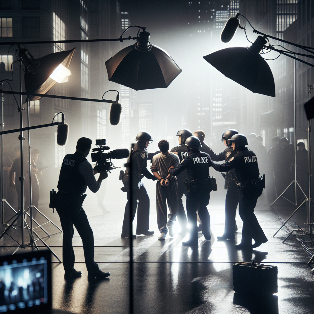 Image for: chatgpt_image_b48ae609.png Police officers arriving at the scene of a violent brawl in downtown Cincinnati at night