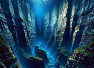 The Atlantic’s Hidden Canyon: A Tectonic Marvel Uncovered Illustration of The Atlantic's Hidden Canyon: A Tectonic Marvel Uncovered