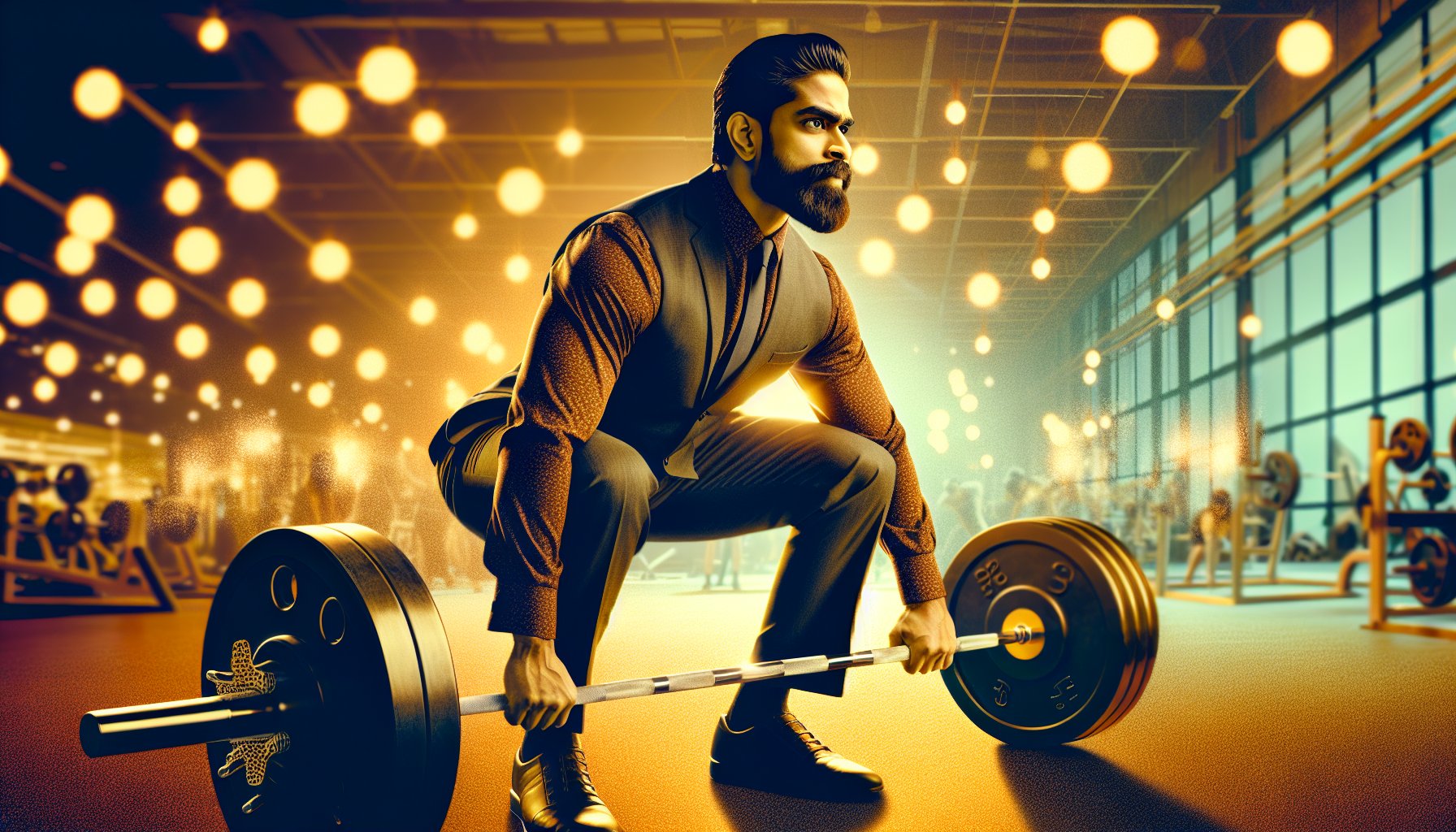 Man doing deadlifts for belly fat loss and muscle building