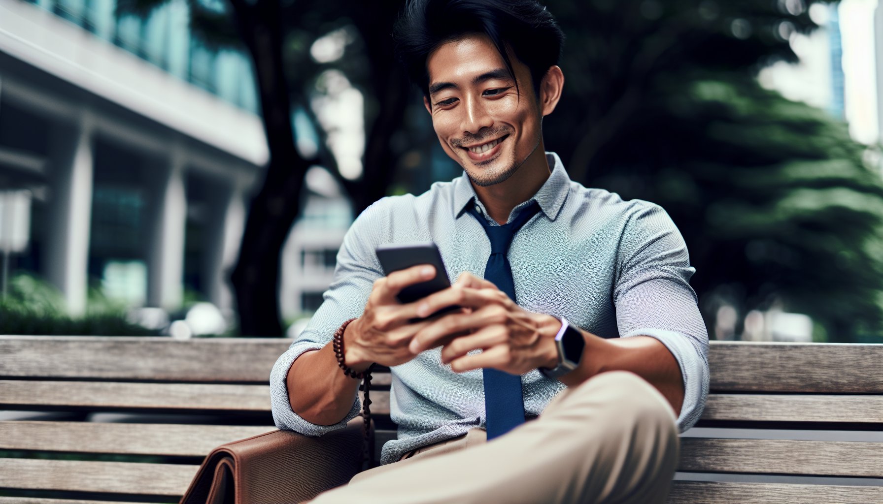 Man texting during first month of dating