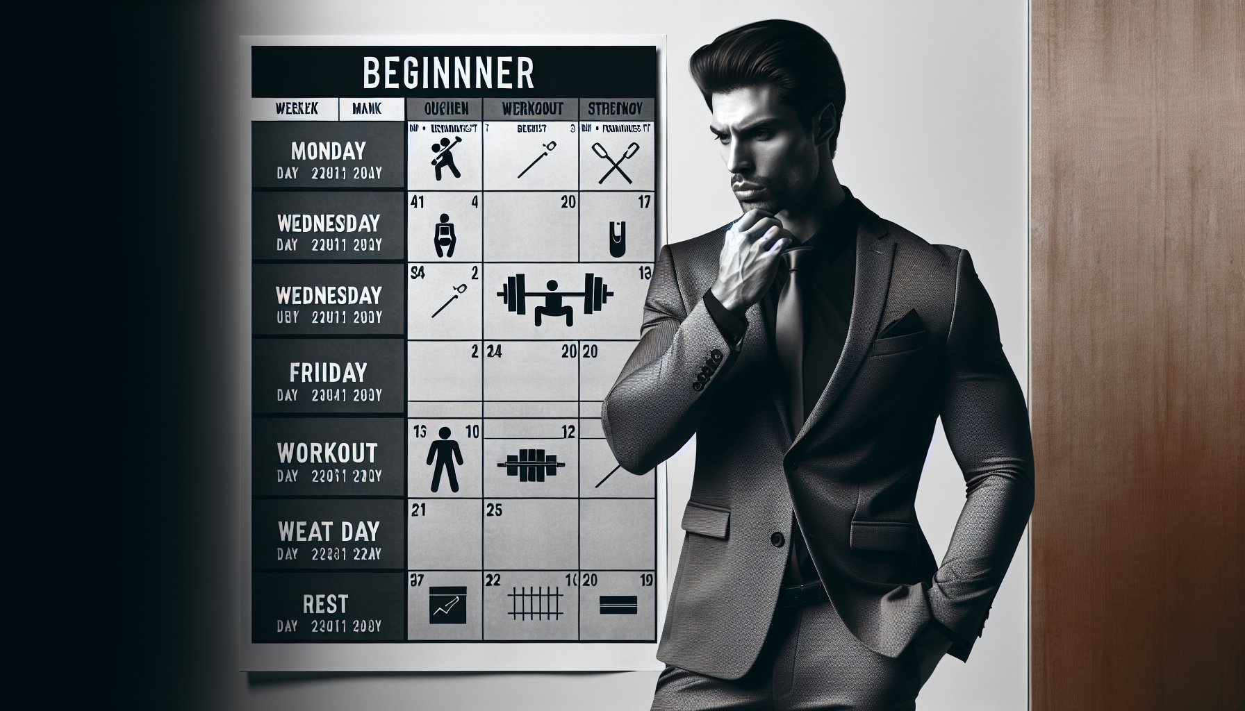 Beginner strength training weekly schedule and program structure