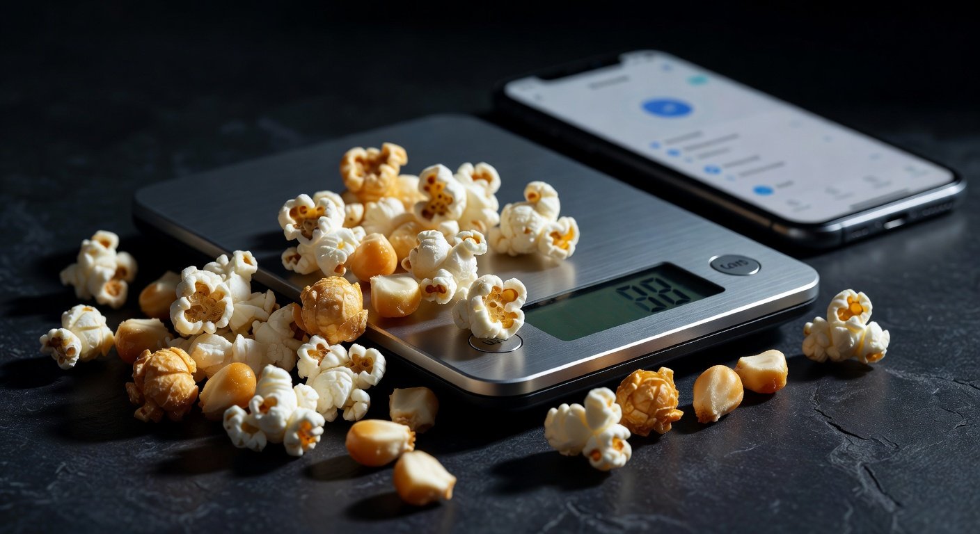 Measuring popcorn carbs accurately for keto diet tracking