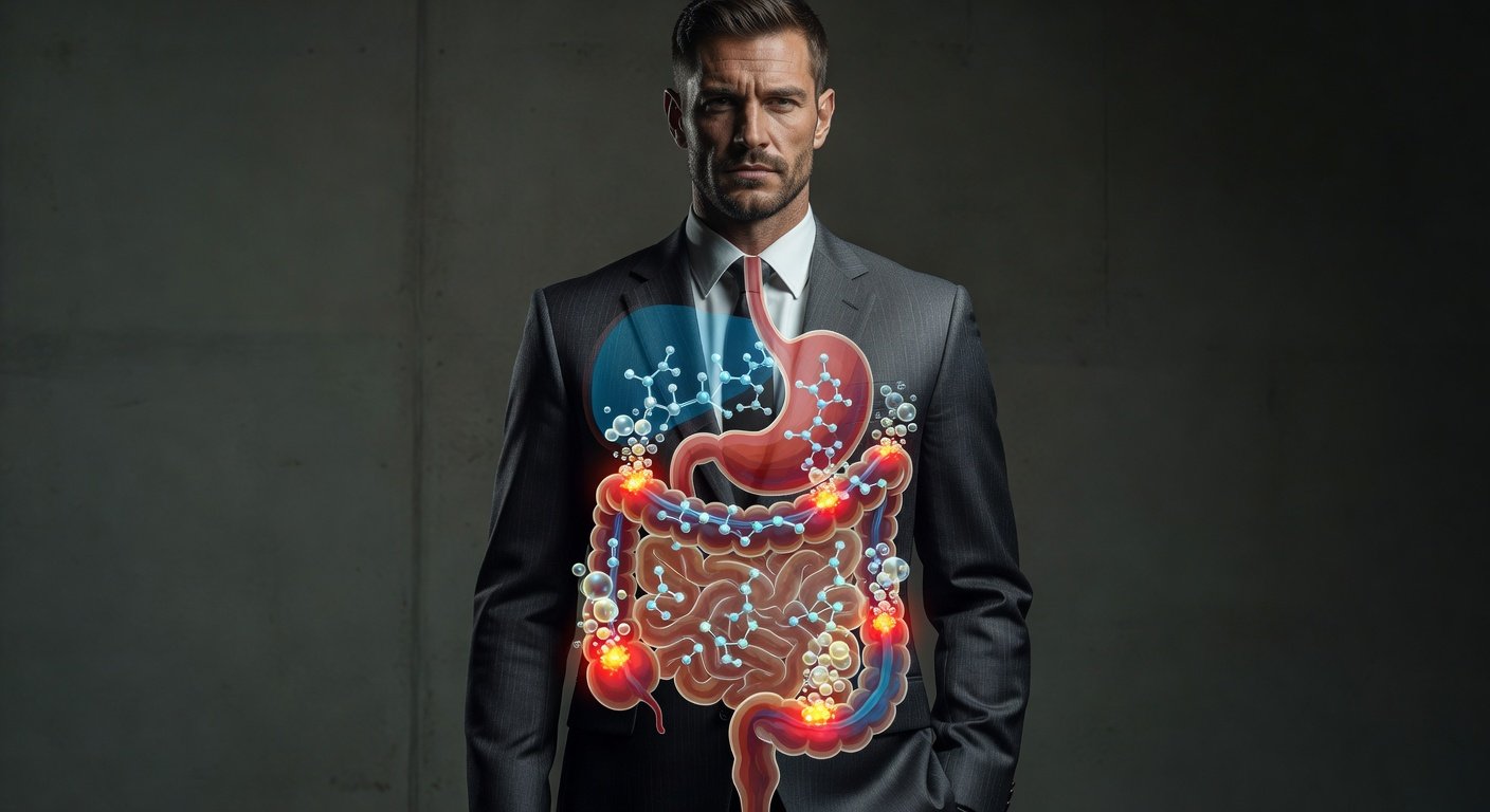 Digestive system diagram showing how sugar alcohols can cause digestive upset