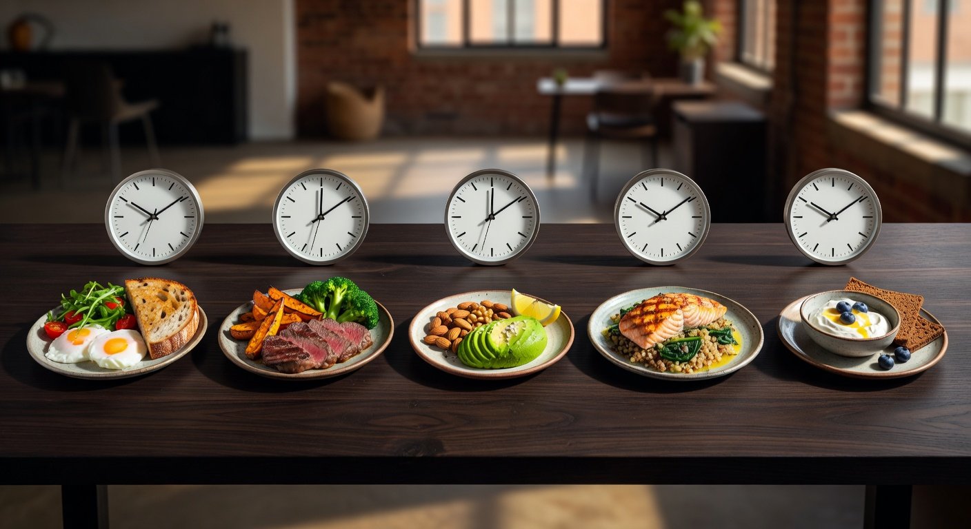 Daily meal timing schedule for six pack diet plan throughout the day