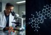 Supplements for Low Testosterone: What the Evidence Actually Says Scientist analyzing testosterone supplements under microscope with molecular structure