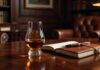 What Does It Mean to Drink Whiskey Neat? A Quick Etiquette Guide Whiskey neat in Glencairn glass on wooden table with tasting notes