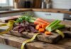 Is Beef Jerky Healthy? A Dietitian Breaks Down the Facts Beef jerky nutrition display with vegetables